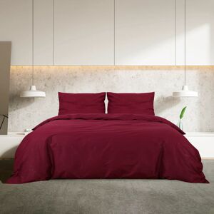 Symple Stuff Black Egyptian Quality Cotton Traditional Duvet Cover Set Red 140 x 200 cm + 50 x 75 cm