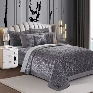 SHAZ HOME Velvet Bedspread Set Pink Double Bedspread+ 2 Standard Shams