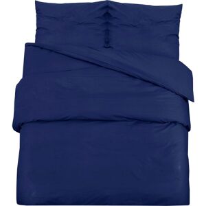 Symple Stuff Black Egyptian Quality Cotton Traditional Duvet Cover Set Navy Blue 155 x 220 cm + 80 x 80 cm