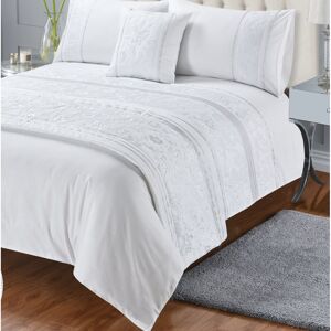 Lily Manor Jaelyn Duvet Cover Set White Double - 2 Standard Pillowcases Lily Manor Jaelyn Duvet Cover Set White Double - 2 Standard Pillowcases
