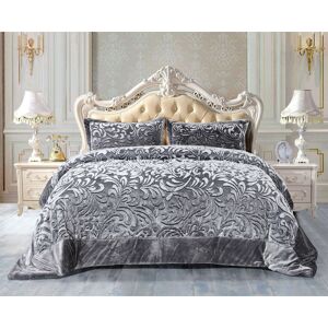 Mercer41 Whitt Tedy Flece Bedspread Grey 255 x 275cm Bedspread + 2 Pillow Shams Mercer41 Whitt Tedy Flece Bedspread Grey 255 x 275cm Bedspread + 2 Pillow Shams