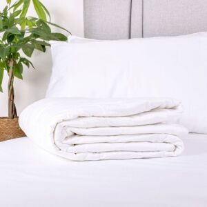 White Noise Lancashire Textiles Cotton Duvet Premium 6 Tog - Lightweight Comfortable Quilt - 300 TC Cotton Cover With Feature Stitching And Double Stitched Piped White 260 x 220 cm White Noise Lancashire Textiles Cotton Duvet Premium 6 Tog - Lightweight Comfortable Quilt - 300 TC Cotton Cover With Feature Stitching And Double Stitched Piped White 260 x 220 cm