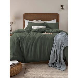 17 Stories Cotton Duvet Cover Set Set Dark Green Super King Duvet Cover + 2 Standard Pillowcases 17 Stories Cotton Duvet Cover Set Set Dark Green Super King Duvet Cover + 2 Standard Pillowcases