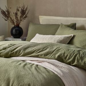 Yard Malton Stripe Cotton Duvet Cover Set Set Green Kingsize Duvet Cover + 2 Standard Pillowcases Yard Malton Stripe Cotton Duvet Cover Set Set Green Kingsize Duvet Cover + 2 Standard Pillowcases