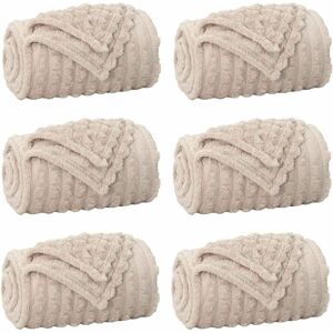 Vidaxl Throw Blankets 6 Pcs Cream 240 X 220 Cm Fleece Beige 240cm x 220cm Vidaxl Throw Blankets 6 Pcs Cream 240 X 220 Cm Fleece Beige 240cm x 220cm