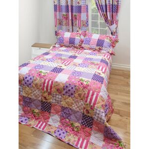Brambly Cottage PATCHWORK BEDSPREAD T/O SET Eira 132 TC Berry/Blue/White Kingsize - 2 Standard Shams Brambly Cottage PATCHWORK BEDSPREAD T/O SET Eira 132 TC Berry/Blue/White Kingsize - 2 Standard Shams