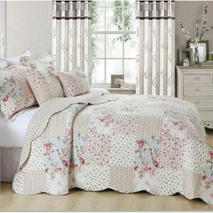 August Grove Hodnett Bedspread White/Pink Standard August Grove Hodnett Bedspread White/Pink Standard
