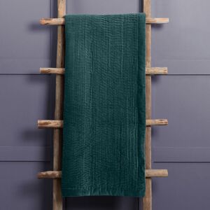 Voyage Maison Haze Velvet Throw Blue 140cm W X 220cm L Voyage Maison Haze Velvet Throw Blue 140cm W X 220cm L