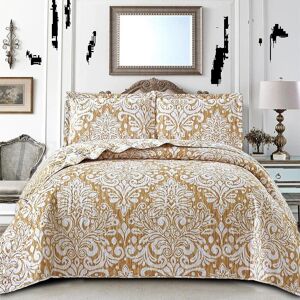 Latitude Vive Reversible Bedspread Gold Double Latitude Vive Reversible Bedspread Gold Double