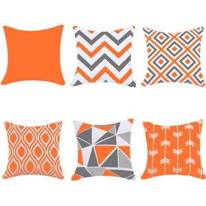 Bloomsbury Market Millry Indoor / Outdoor Geometric Orange Square Throw Cushion Cover Orange 45cm H X 45cm W X 1cm D Bloomsbury Market Millry Indoor / Outdoor Geometric Orange Square Throw Cushion Cover Orange 45cm H X 45cm W X 1cm D