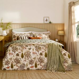 Wylder Fable Reversible Cotton Duvet Cover Set Green;Cream King Duvet Cover + 2 Pillowcases Wylder Fable Reversible Cotton Duvet Cover Set Green;Cream King Duvet Cover + 2 Pillowcases