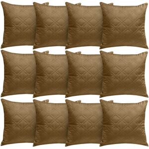 Aspire Homeware Diamond-Pattern Square Velvet Cushion Cover Rust Pack of 12 Aspire Homeware Diamond-Pattern Square Velvet Cushion Cover Rust Pack of 12
