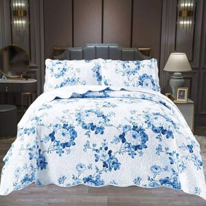 Rosalind Wheeler Printed Bedspread Set Floral Pattern with Matching Pillow Shams, Soft Microfiber Coverlet, Lightweight & All-Season Bedding Blue Super King Rosalind Wheeler Printed Bedspread Set Floral Pattern with Matching Pillow Shams, Soft Microfiber Coverlet, Lightweight & All-Season Bedding Blue Super King
