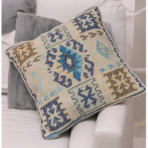 Gracie Oaks Adalayah Indoor / Outdoor Geometric Blue Square Throw Cushion Cover Blue 50cm H X 50cm W X 1cm D Gracie Oaks Adalayah Indoor / Outdoor Geometric Blue Square Throw Cushion Cover Blue 50cm H X 50cm W X 1cm D