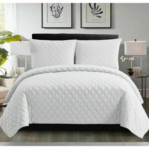 Canora Grey Quilted Inspiration Bedspread Embossed Bedding Set Bed Throw White W200 x L200cm Canora Grey Quilted Inspiration Bedspread Embossed Bedding Set Bed Throw White W200 x L200cm