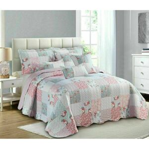 August Grove Poulsen Bedspread Set with Pillow Shams Floral Grey Super King August Grove Poulsen Bedspread Set with Pillow Shams Floral Grey Super King