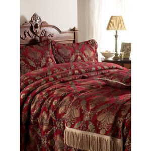 Paoletti Shiraz Floral Damask Bedspread Red;Gold Paoletti Shiraz Floral Damask Bedspread Red;Gold