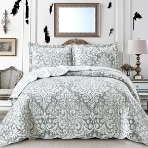 Latitude Vive Reversible Bedspread Grey Double Latitude Vive Reversible Bedspread Grey Double