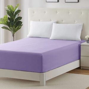 17 Stories Parizoda Plain Fitted Sheet Extra Deep Pocket 30Cm , Elastic Pocket Breathable Lilac Single (3') 17 Stories Parizoda Plain Fitted Sheet Extra Deep Pocket 30Cm , Elastic Pocket Breathable Lilac Single (3')
