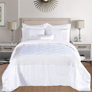 Fairmont Park Atlanta Quilted Velvet Embossed Bedspread Set with Matching Pillowcases – Soft, Luxurious & Machine Washable Bedding White 275 x 250cm Bedspread + 1 Pillow Sham Fairmont Park Atlanta Quilted Velvet Embossed Bedspread Set with Matching Pillowcases – Soft, Luxurious & Machine Washable Bedding White 275 x 250cm Bedspread + 1 Pillow Sham