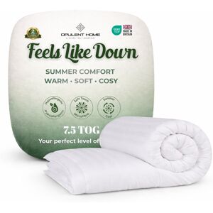 Opulent Home Premium Anti-Allergy Duvet Quilt 7.5 TOG - Lightweight Stripe Summer Comforter - Available Single /Double/King/Super King White Kingsize Opulent Home Premium Anti-Allergy Duvet Quilt 7.5 TOG - Lightweight Stripe Summer Comforter - Available Single /Double/King/Super King White Kingsize