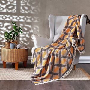 Corrigan Studio Batholo Throw Marigold Orange 130cm W X 190cm L Corrigan Studio Batholo Throw Marigold Orange 130cm W X 190cm L