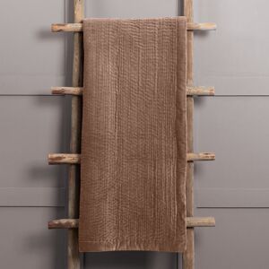 Voyage Maison Haze Velvet Throw Dark Orange 140cm W X 220cm L Voyage Maison Haze Velvet Throw Dark Orange 140cm W X 220cm L