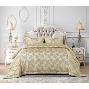 Mercer41 Weller Jacquard Bedspread Set Gold 240 x 250cm Bedspread + 2 Pillow Shams Mercer41 Weller Jacquard Bedspread Set Gold 240 x 250cm Bedspread + 2 Pillow Shams