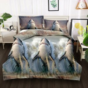 East Urban Home Duvet Cover Set White/Blue/Grey Super King - 2 Standard Pillowcases East Urban Home Duvet Cover Set White/Blue/Grey Super King - 2 Standard Pillowcases