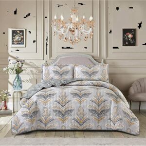 Brambly Cottage Printed Bedspread Set Floral Pattern with Matching Pillow Shams, Soft Microfiber Coverlet, Lightweight & All-Season Bedding Silver Single Brambly Cottage Printed Bedspread Set Floral Pattern with Matching Pillow Shams, Soft Microfiber Coverlet, Lightweight & All-Season Bedding Silver Single