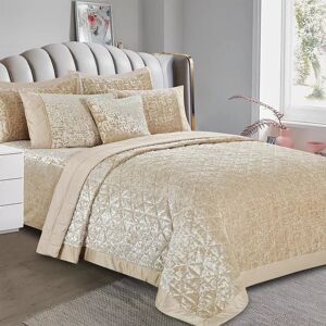 Fairmont Park Velvet Plush Crushed Velvet Quilted Coverlet Set – Soft Microfiber Backing Beige Fairmont Park Velvet Plush Crushed Velvet Quilted Coverlet Set – Soft Microfiber Backing Beige