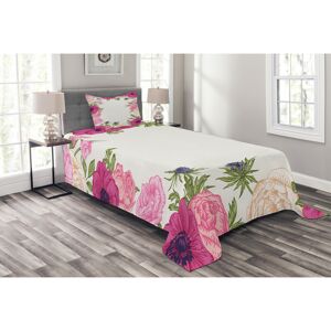 East Urban Home Adeleine Pink/Green Bedspread Set with Pillow Sham Pink/Green 170 x 220 cm Bedspread - 1 Sham East Urban Home Adeleine Pink/Green Bedspread Set with Pillow Sham Pink/Green 170 x 220 cm Bedspread - 1 Sham