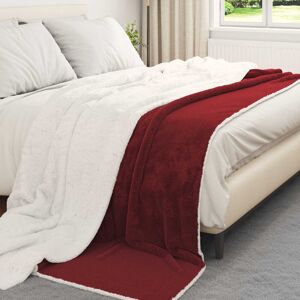 Vidaxl Throw Blanket Black 150 X 200 Cm Fleece Bordeaux Red 240cm x 220cm Vidaxl Throw Blanket Black 150 X 200 Cm Fleece Bordeaux Red 240cm x 220cm