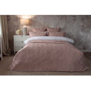 Belledorm Lisbon Throw Blanket Pink 260cm W X 260cm L Belledorm Lisbon Throw Blanket Pink 260cm W X 260cm L