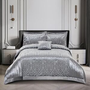 Rosdorf Park Bollara Velvet Bedspread Set Silver Super King Bedspread + 2 Pillow Sham Rosdorf Park Bollara Velvet Bedspread Set Silver Super King Bedspread + 2 Pillow Sham