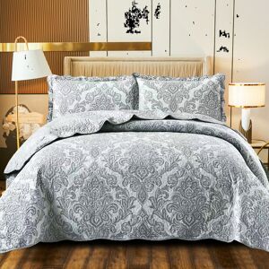 Latitude Vive Reversible Bedspread Grey Super King Latitude Vive Reversible Bedspread Grey Super King