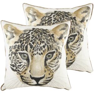 Evans Lichfield Safari Leopard Feathers Scatter Cushion with Filling 43cm H X 43cm W X 4cm D Evans Lichfield Safari Leopard Feathers Scatter Cushion with Filling 43cm H X 43cm W X 4cm D