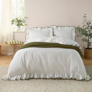 Wylder Nature Blousey Cotton Ruffle Duvet Set - Olive - Double Wylder Nature Blousey Cotton Ruffle Duvet Set - Olive - Double
