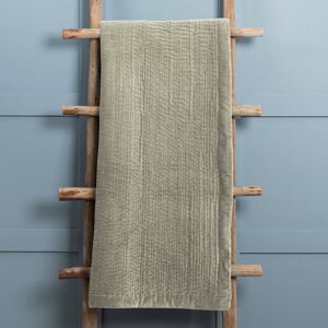 Voyage Maison Haze Velvet Throw Beige 140cm W X 220cm L Voyage Maison Haze Velvet Throw Beige 140cm W X 220cm L