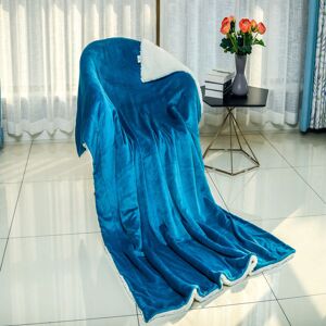Fairmont Park Sherpa Reversible Throw Blanket Teal Blue 220" W x 240" L Fairmont Park Sherpa Reversible Throw Blanket Teal Blue 220" W x 240" L