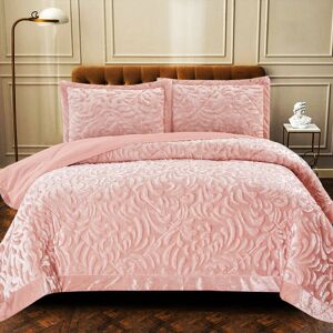 Mercer41 Holm Comforter Bedspread Pink 250 x 250 cm Bedspread Mercer41 Holm Comforter Bedspread Pink 250 x 250 cm Bedspread