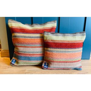 Brayden Studio Baxman Small 45 cm x 45 cm Cushion Cover in Rich Wool Multi Colour Stripes Yellow 60cm H x 60cm W Brayden Studio Baxman Small 45 cm x 45 cm Cushion Cover in Rich Wool Multi Colour Stripes Yellow 60cm H x 60cm W