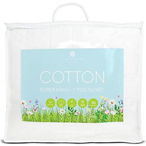Lancashire Textiles Ltd Lancashire Textiles Luxury Breathable 100% Natural Cotton Filling & Cover Lightweight 1 Tog Keep Cool Summer Duvet Quilt White Super King Lancashire Textiles Ltd Lancashire Textiles Luxury Breathable 100% Natural Cotton Filling & Cover Lightweight 1 Tog Keep Cool Summer Duvet Quilt White Super King