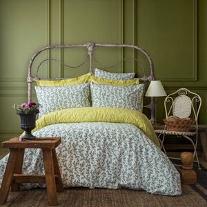 Leruum Percale 200 TC Reversible Duvet Cover Set Olive Green/Floral Kingsize - 2 Standard Pillowcases Leruum Percale 200 TC Reversible Duvet Cover Set Olive Green/Floral Kingsize - 2 Standard Pillowcases