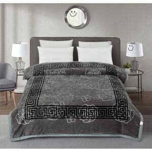 Fairmont Park Modern Super Soft Thick Warm Reversible Blankets Fleece Faux Fur Mink Throws Black;Grey 200cm W X 240cm L Fairmont Park Modern Super Soft Thick Warm Reversible Blankets Fleece Faux Fur Mink Throws Black;Grey 200cm W X 240cm L