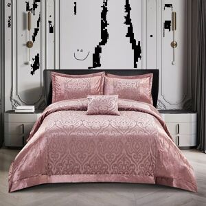 Rosdorf Park Wanship Polyester Bedspread Set Pink Super King Quilt + 2 Standard Shams Rosdorf Park Wanship Polyester Bedspread Set Pink Super King Quilt + 2 Standard Shams