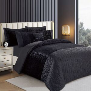 Rosdorf Park Aerith Velvet 3 Piece Duvet Cover Set Black Super King Duvet Cover + 2 Standard Pillowcases Rosdorf Park Aerith Velvet 3 Piece Duvet Cover Set Black Super King Duvet Cover + 2 Standard Pillowcases