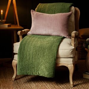 Voyage Maison Haze Velvet Throw Light Green 140cm W X 220cm L Voyage Maison Haze Velvet Throw Light Green 140cm W X 220cm L