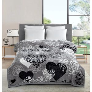 East Urban Home Floral Blanket Grey 200cm W X 240cm L East Urban Home Floral Blanket Grey 200cm W X 240cm L