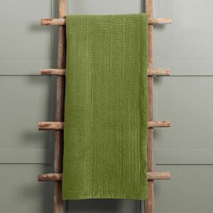 Voyage Maison Haze Velvet Throw Light Green 140cm W X 220cm L Voyage Maison Haze Velvet Throw Light Green 140cm W X 220cm L